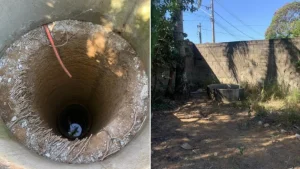 Homem cai de cisterna de 10 metros em Lagoa da Prata