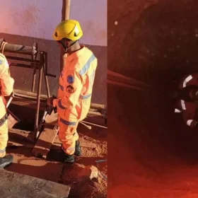 Pará de Minas: Pedreiro fratura perna ao cair em buraco de cerca de 6 metros