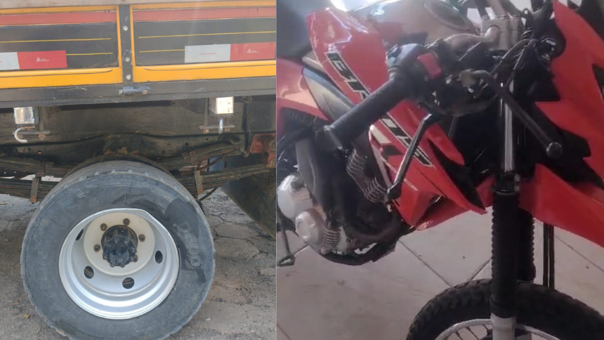 Acidente em São Gonçalo do Pará envolve caminhão e moto - acidente