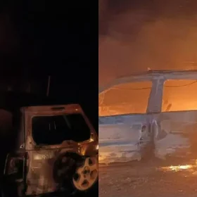 Carro pega fogo na zona rural de Formiga